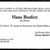 Bonfert Johann 1889-1963 Todesanzeige